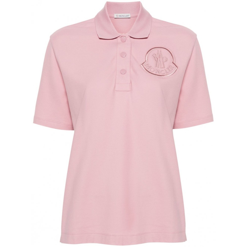 Moncler logo-embroidered Polo Shirt Pink MCS28903