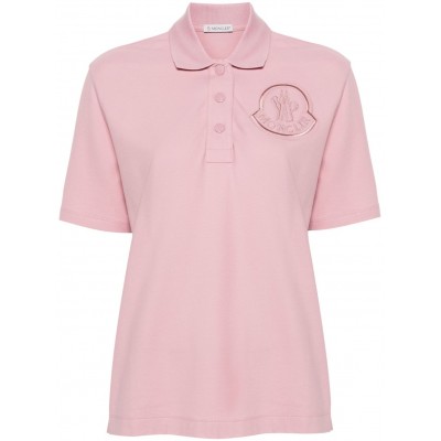 Moncler logo-embroidered Polo Shirt Pink MCS28903