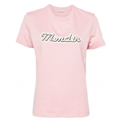 Moncler logo-print T-shirt Pink MCS29163