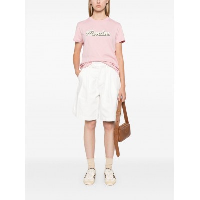 Moncler logo-print T-shirt Pink MCS29163