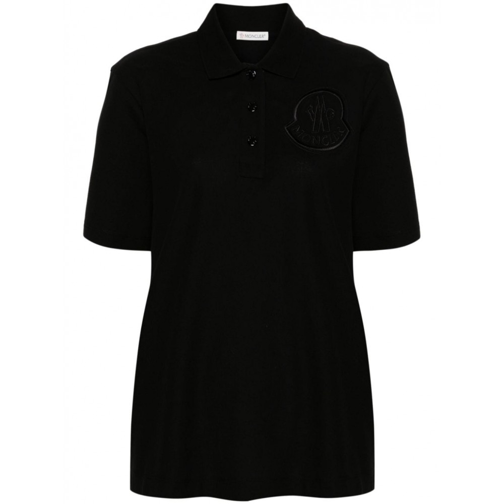 Moncler logo-embroidered Polo Shirt Black MCS28902