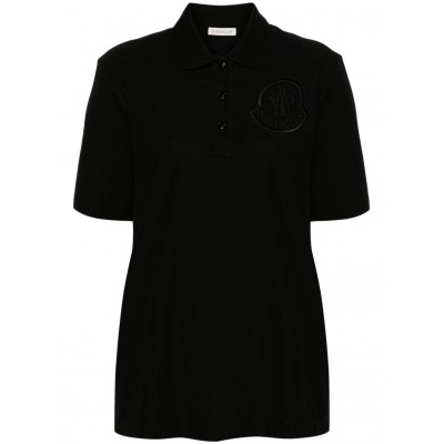 Moncler logo-embroidered Polo Shirt Black MCS28902