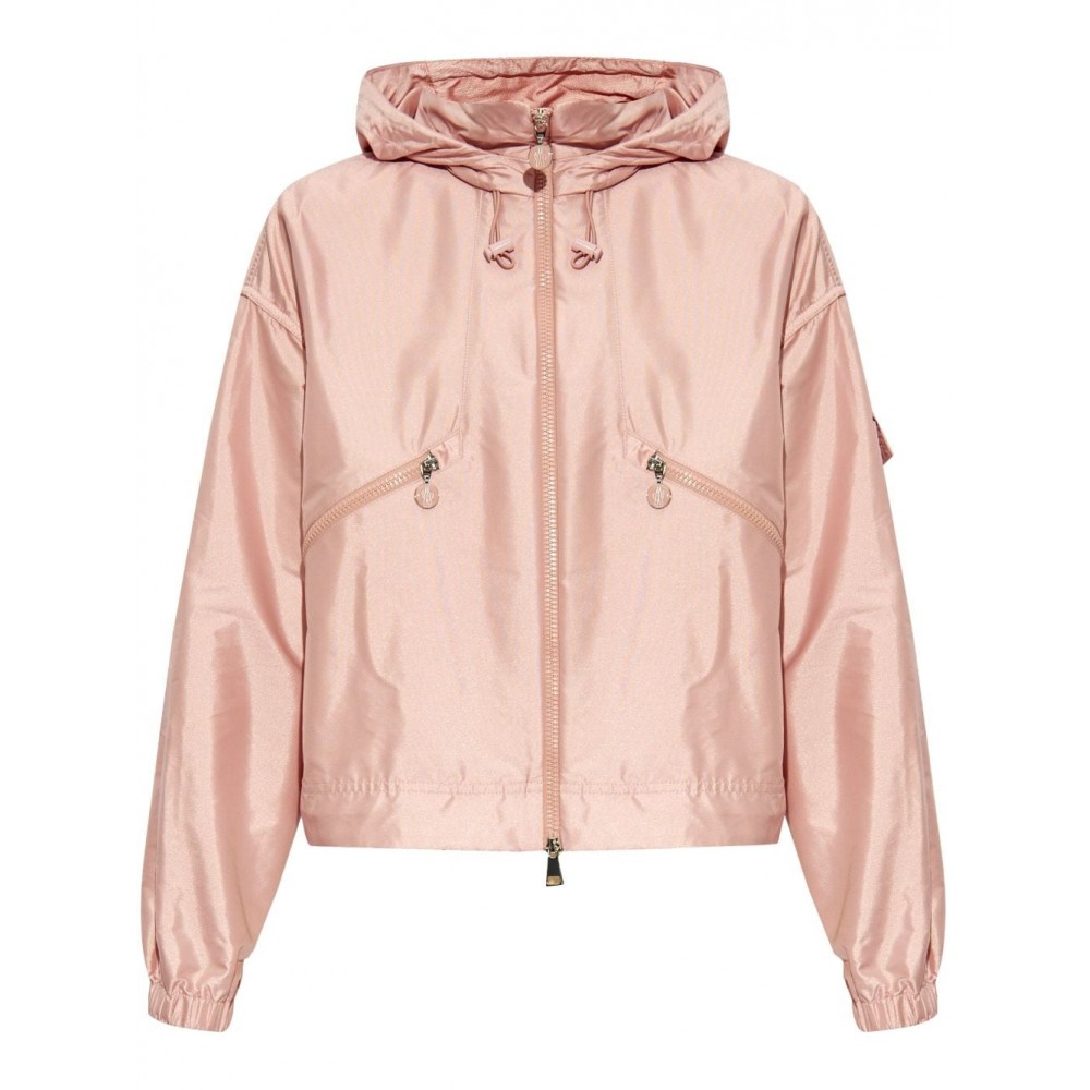 Moncler stand-up Collar Hooded Lightweight Jacket Pink MCS29521