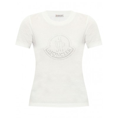 Moncler logo-print Cotton T-shirt White MCS29112