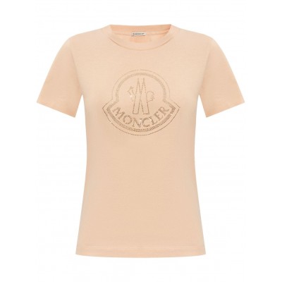 Moncler logo-print Cotton T-shirt Neutrals MCS29100