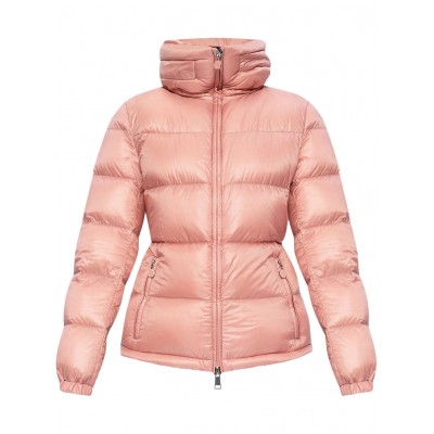 Moncler Fitted Waist stand-up Collar Down Jacket Pink MCS28488