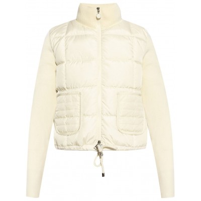 Moncler Panelled Padded Cardigan Neutrals MCS29369