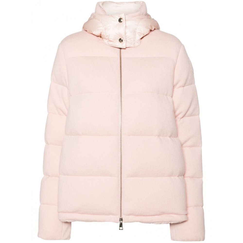 Moncler Arimi Knitted Hooded Jacket Pink MCS28115