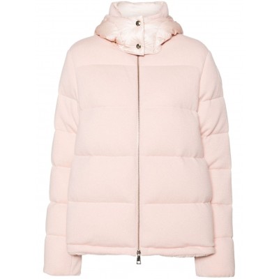 Moncler Arimi Knitted Hooded Jacket Pink MCS28115