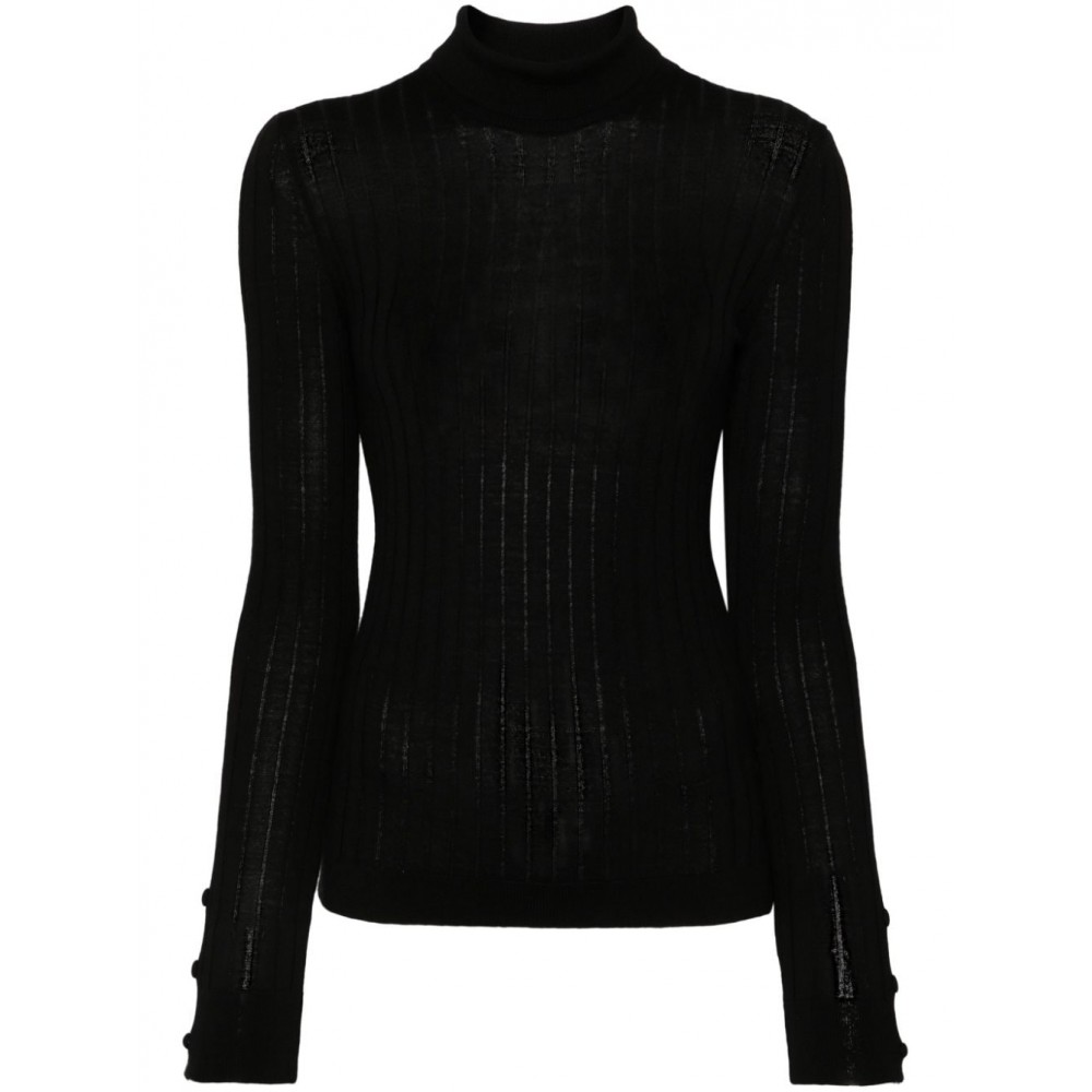 Moncler Dolcevita Ribbed Jumper Black MCS28411