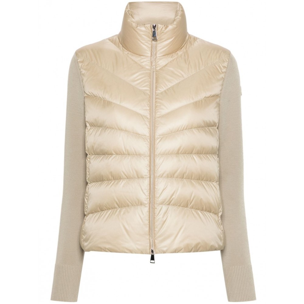 Moncler knitted-sleeve Puffer Jacket Neutrals MCS28688