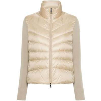 Moncler knitted-sleeve Puffer Jacket Neutrals MCS28688