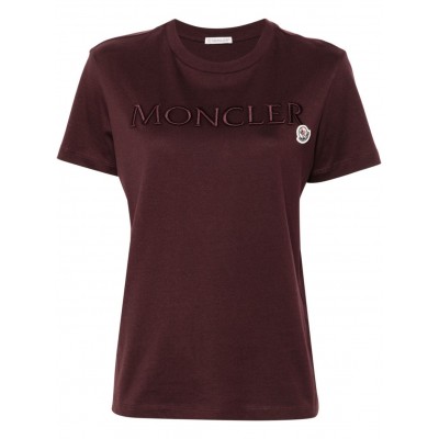 Moncler logo-embroidered Cotton T-shirt Red MCS28889