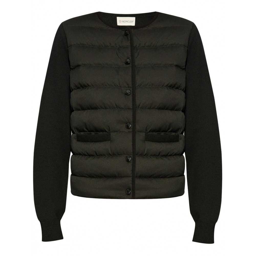 Moncler Padded Wool Cardigan Black MCS29327