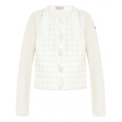 Moncler Quilted Cardigan White MCS29420