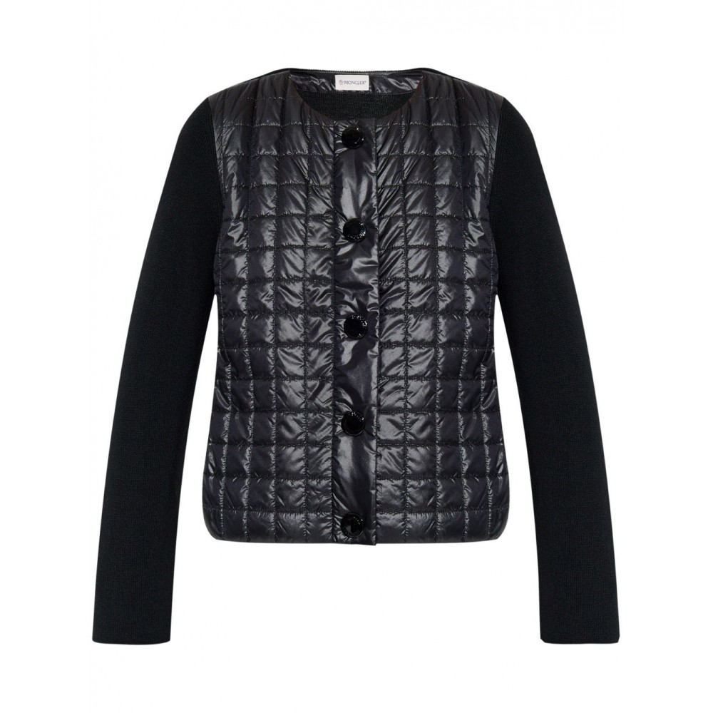 Moncler Padded Wool Cardigan Black MCS29328