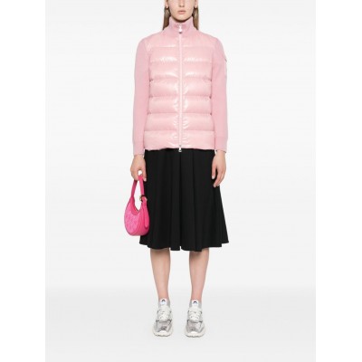 Moncler Panelled zip-up Down Jacket Pink MCS29378