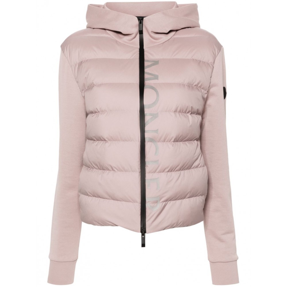 Moncler logo-print Hooded Padded Jacket Pink MCS29122