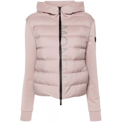 Moncler logo-print Hooded Padded Jacket Pink MCS29122