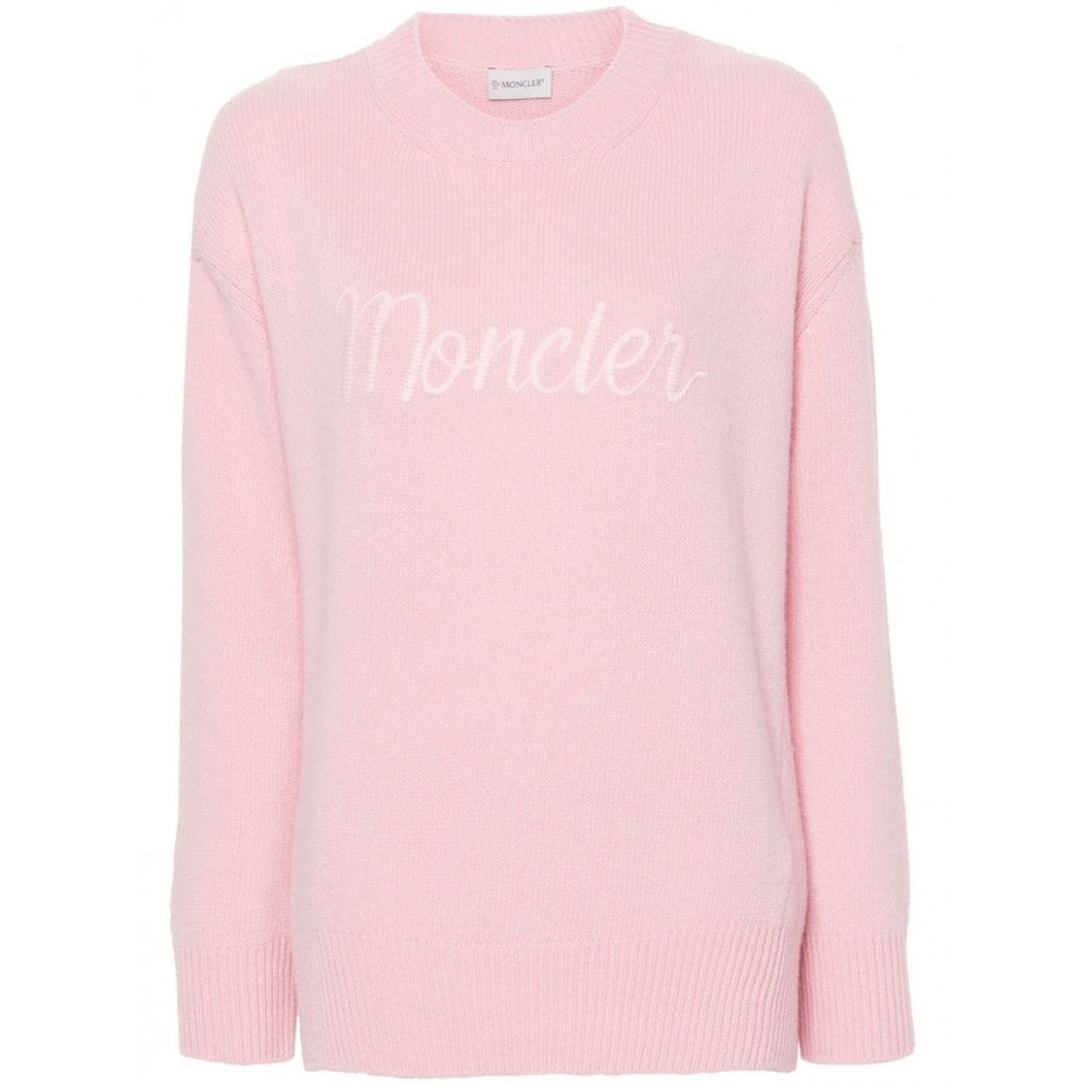 Moncler logo-embroidered Jumper Pink MCS28901