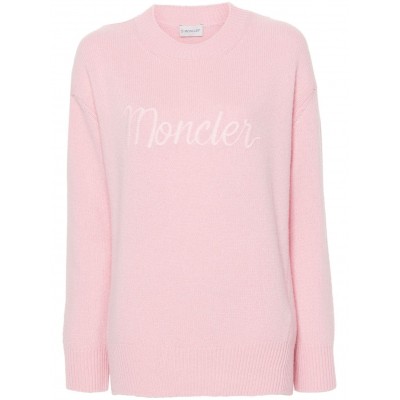 Moncler logo-embroidered Jumper Pink MCS28901