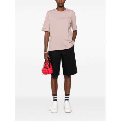 Moncler logo-patch Cotton T-shirt Pink MCS28950