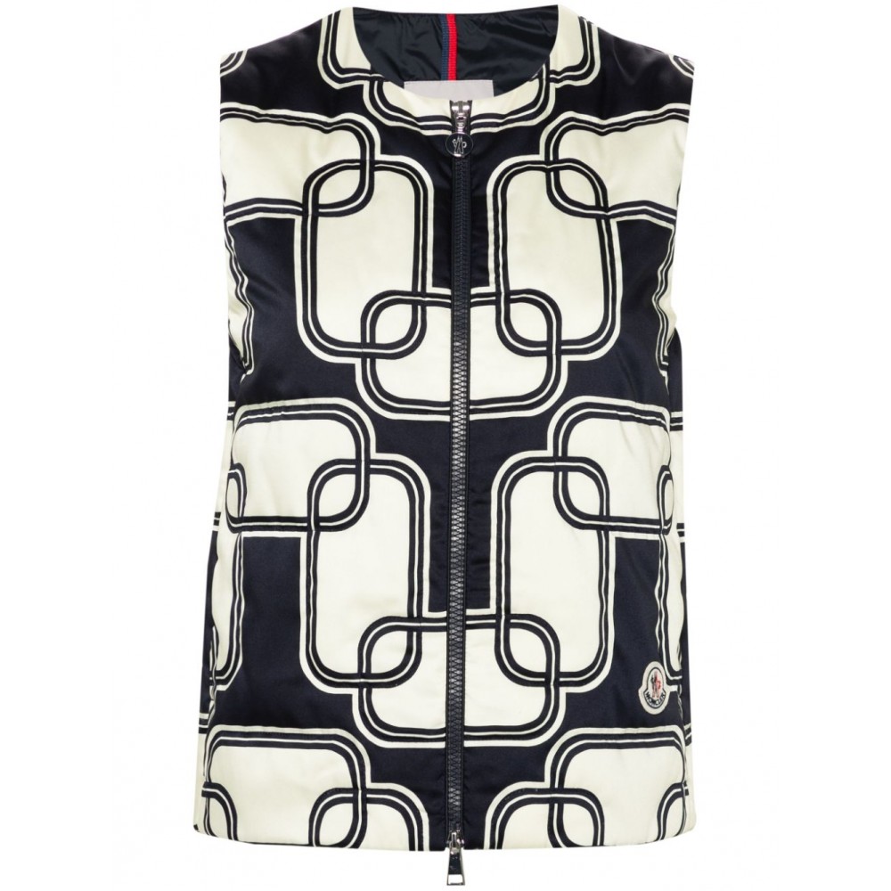 Moncler Fedra Chain-print Vest Yellow MCS28479