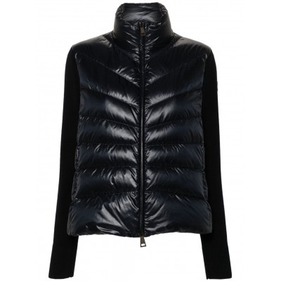 Moncler knitted-sleeves Padded Jacket Blue MCS28689