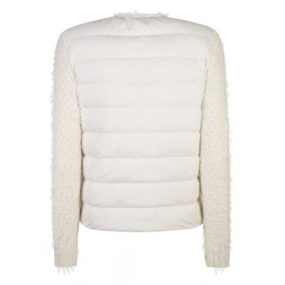 Moncler logo-applique Puffer Jacket White MCS28833