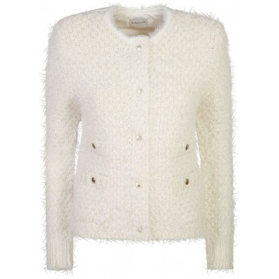 Moncler logo-applique Puffer Jacket White MCS28833