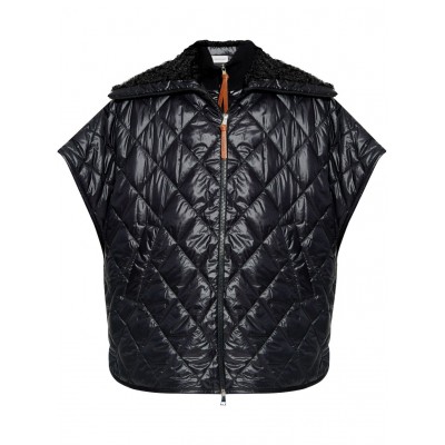 Moncler Padded Cape Coat Black CAMCS29297