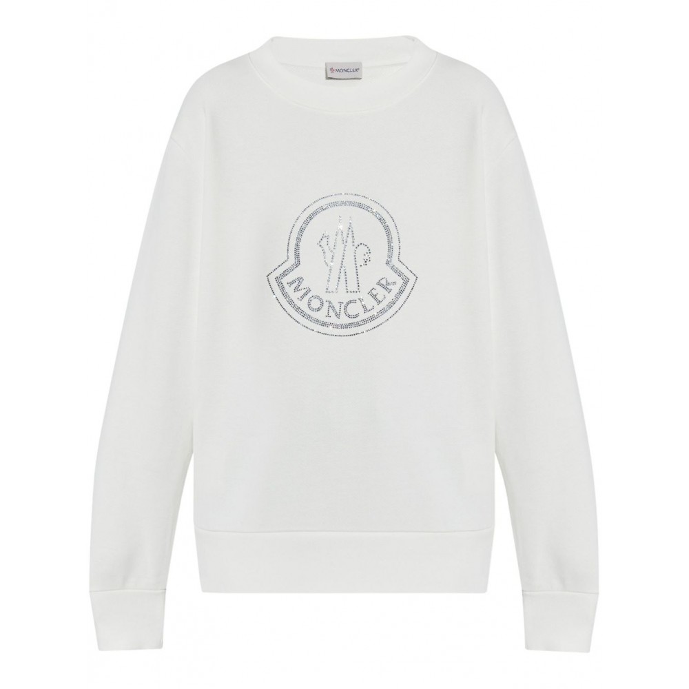 Moncler crystal-embellished Sweatshirt White MCS28364