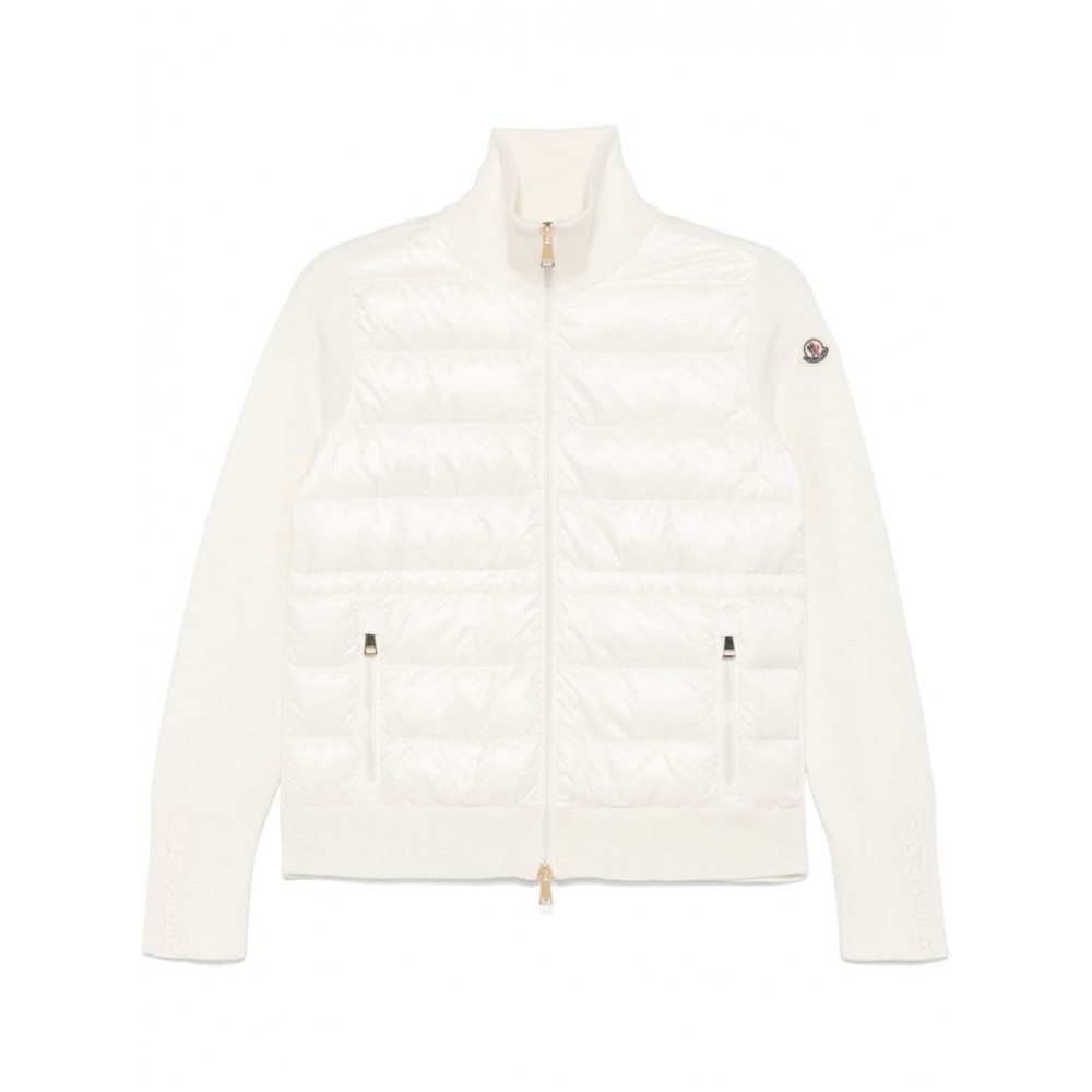 Moncler Panelled Cardigan White MCS29359