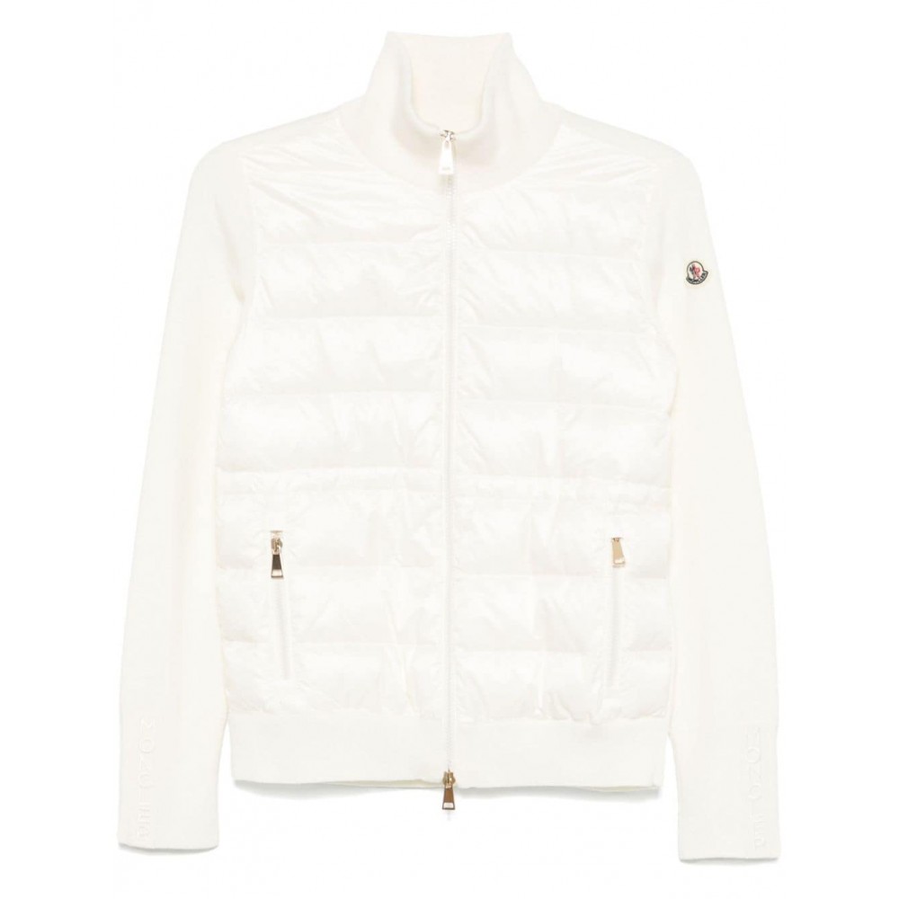 Moncler Panelled Cardigan White MCS29360