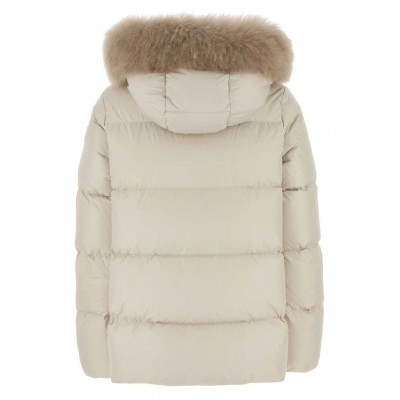 Moncler Shearling Padded Coat Neutrals MCS29499